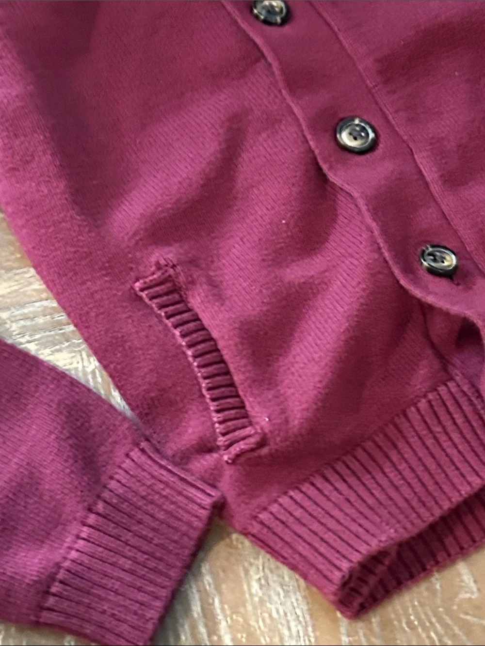 Gymboree Burgundy Button Up Cardigan Sweater Varsity Football Basketball Crest